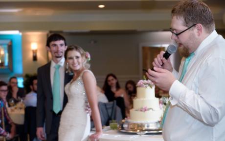 Wedding toast at Abenaqui Country Club - Rye NH. Photo by Rick Bouthiette Photography