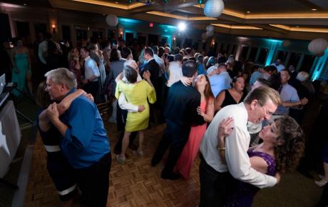 Wedding DJ has everyone Dancing at Abenaqui Country Club - Rye NH. Photo by Rick Bouthiette Photography