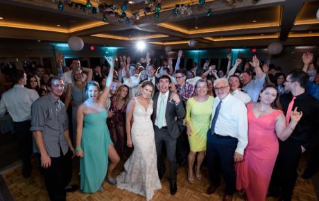 Group wedding photo at Abenaqui Country Club by Rick Bouthiette Photography - Audio Events