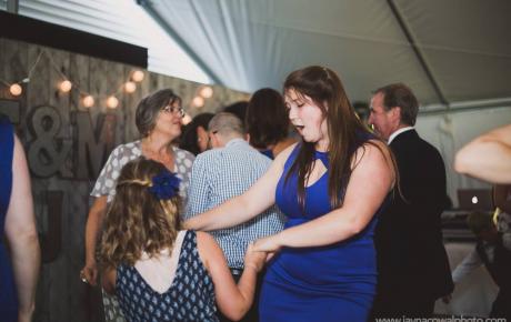 Dancing at Flag Hill Winery - Lee, NH. Photo by Jayna Cowal Photography - Wedding DJ Audio Events